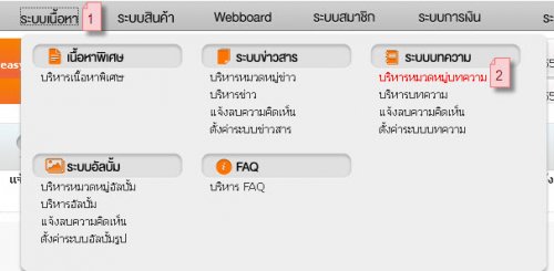 ตัวอย่างเว็บไซต์และแยกประเภท